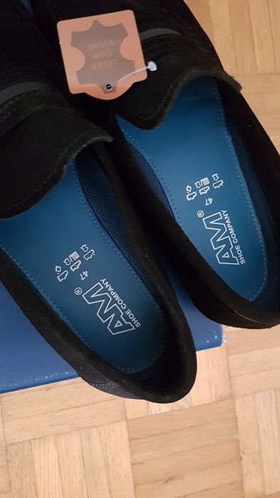 Мокасины из нат.замши Am Shoe 47р,оригинал.