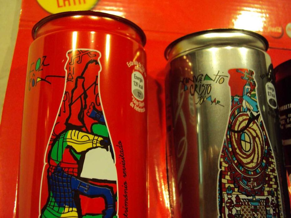 3 Latas Coca Cola Património da Unesco + expositor