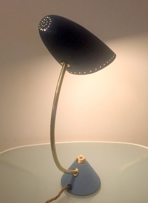 Candeeiro de secretária Mira da Falk Steadman & Co. em latão, anos 50