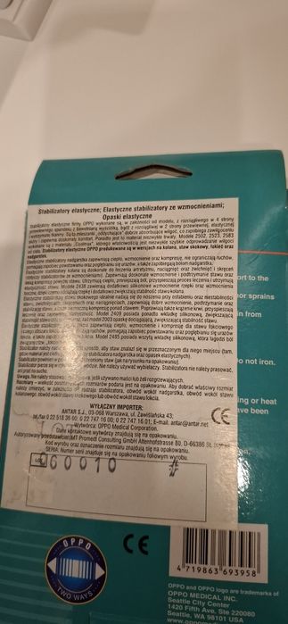 Elastyczny stabilizator na kostkę Oppo