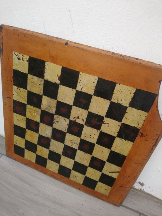 Blat antyk szachownica 52 /52 szachy
