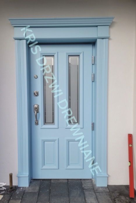 Drzwi zewnętrzne drewniane KRIS Amerykańskie schlage na wymiar Polska