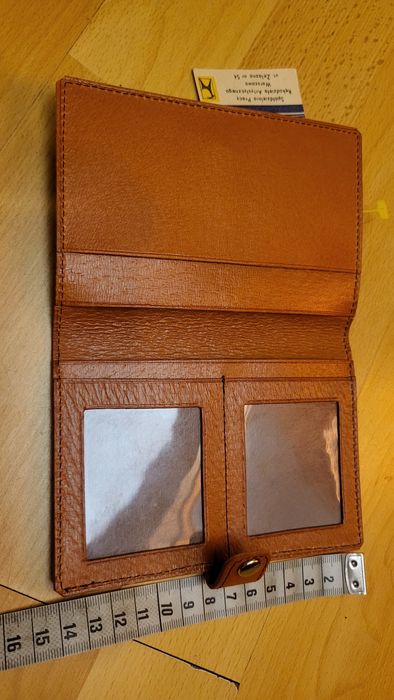 Skórzany portfel Cepelia nowy z metką, unikat PRL