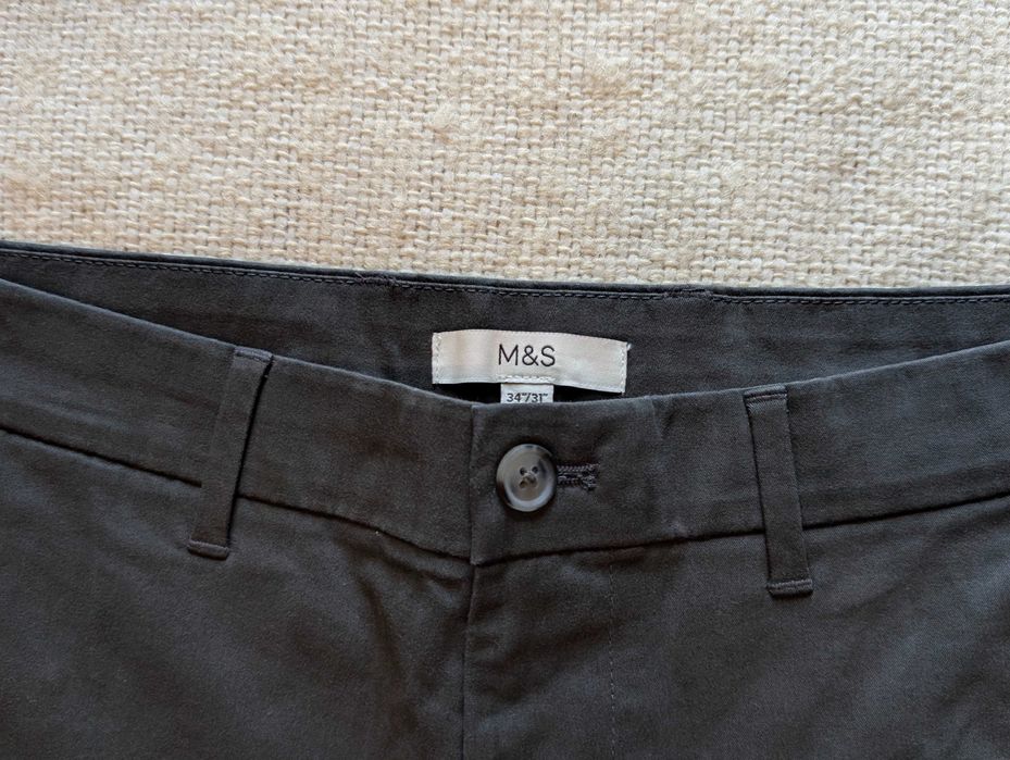 Spodnie bawełniane męskie M&S