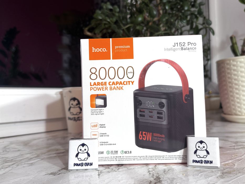 Повербанк HOCO J152 Pro 80000mAh 65W