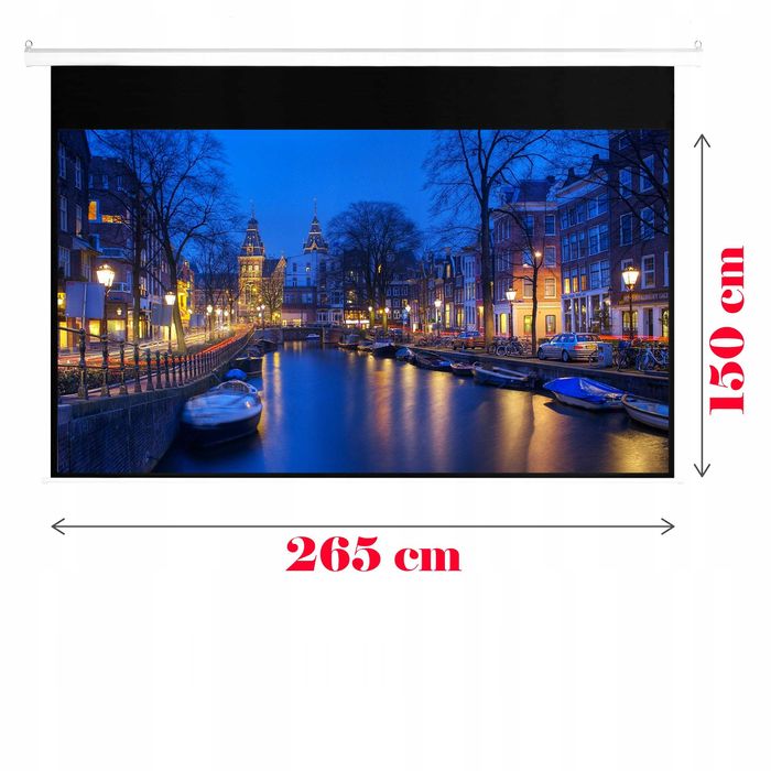 Підвісний екран для проектора 120 дюймів Електричний. Подвесной экран