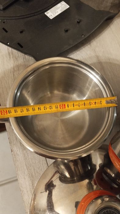 Garnki Valenti Torinto INDUKCJA Zestaw + Pokrywki z Termometrem OKAZJA