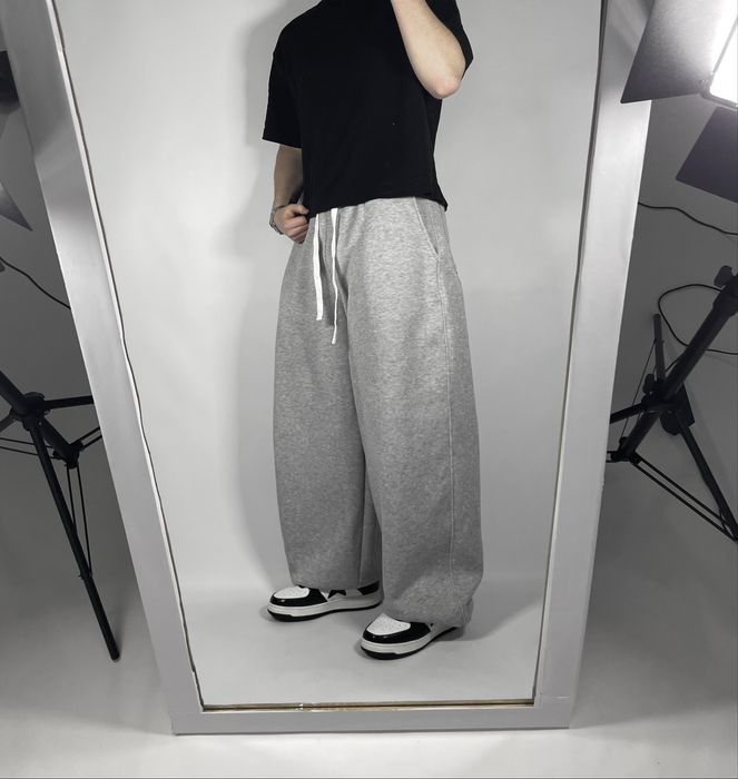 Широкі сірі спортивні штани BAGGY SWEATPANTS широкие спортивки бегги