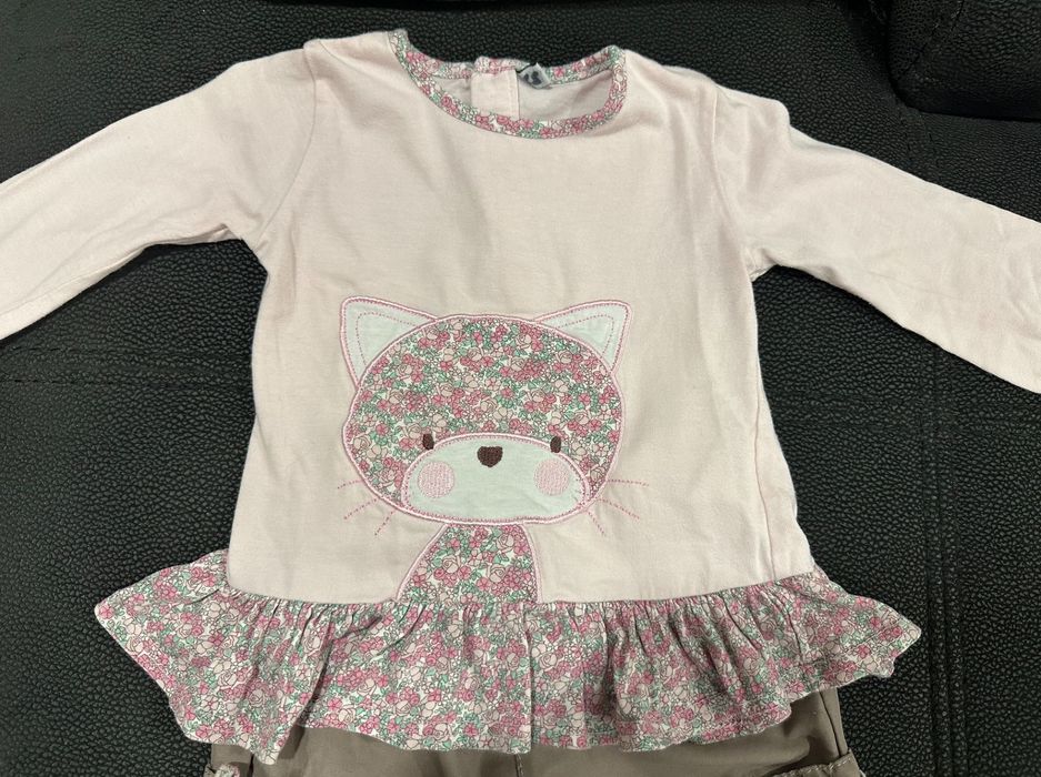 Calças + Camisola Rosa Gato (18M)