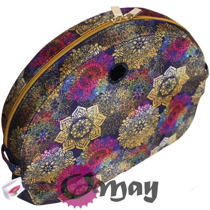 Granatowy organizer do OBAG MOON LIGHT Mandale ZŁOTO 2 kieszenie OMAY