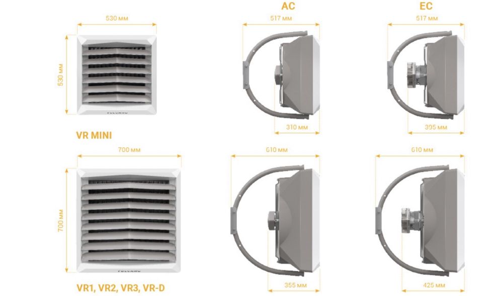 Водяний тепловентилятор агрегат Volcano VR 3 AC 15-75квт