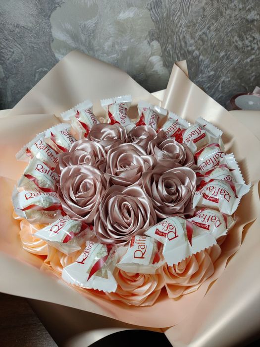 Букети з атласної стрічки