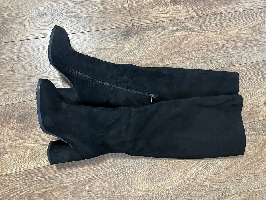 Сапоги з натуральної замші , жодних дефектів