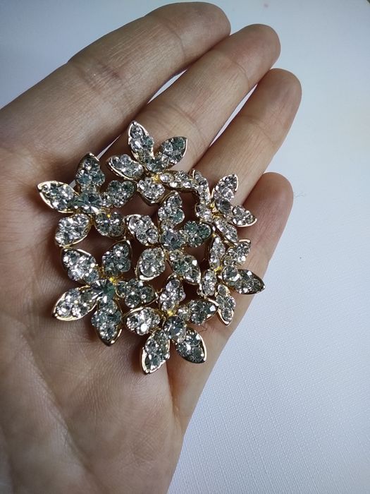 Брошь крупная, Брошка круглая из 7 цветов, стильная