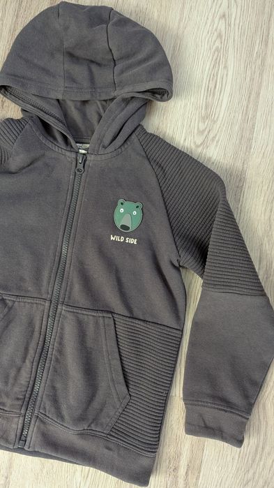 Chłopięca bluza grafitowa na suwak Cool club 122