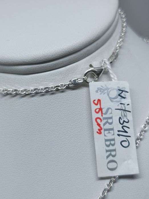 Srebrny łańcuszek splot ankier srebro 925 długość 55cm