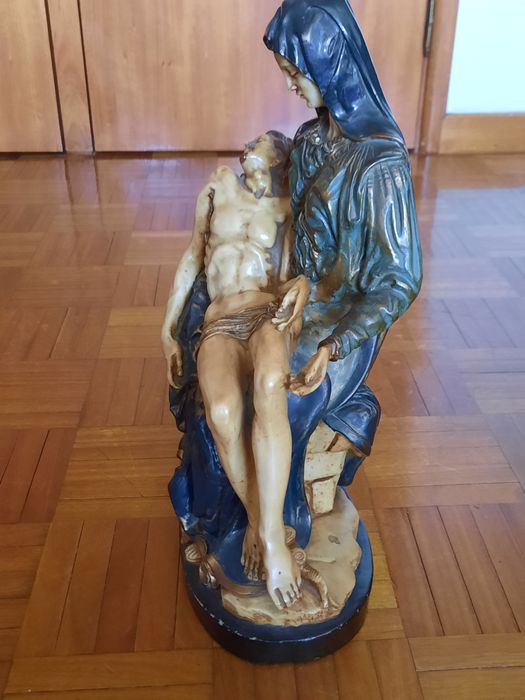 Escultura de Pietá - Nossa Senhora com Cristo  - 36 cm
