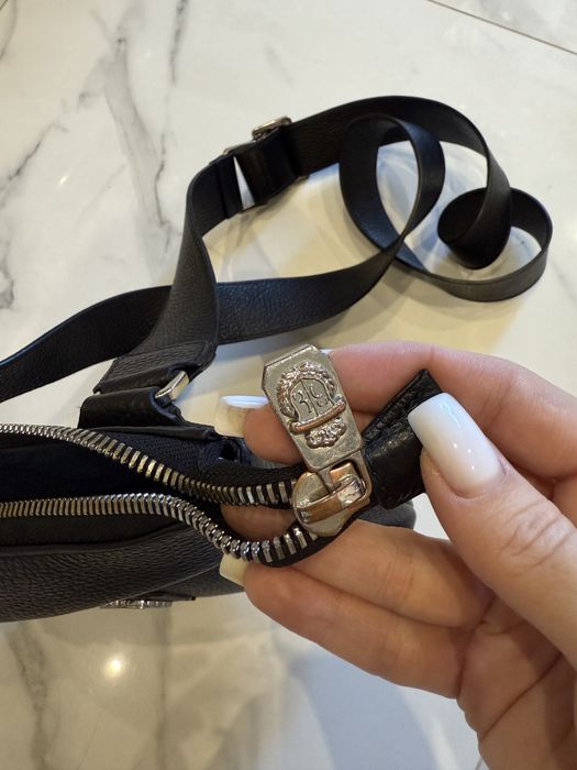 Чоловіча сумка Billionaire оригінал чорна шкіра