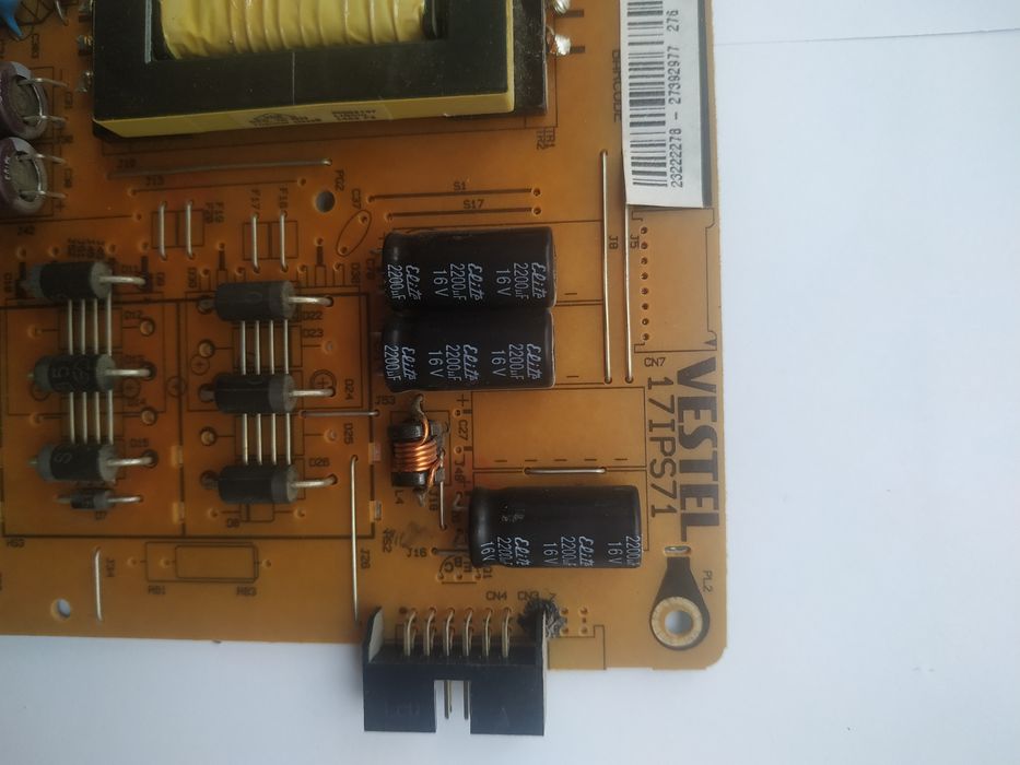 Рабочая плата блок питания 17IPS71 телевизора