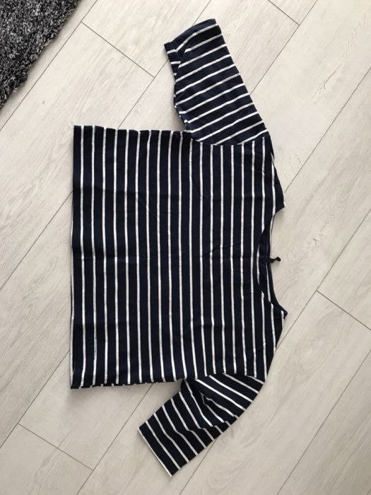 Crop top krótka bluzka paski Stradivarius