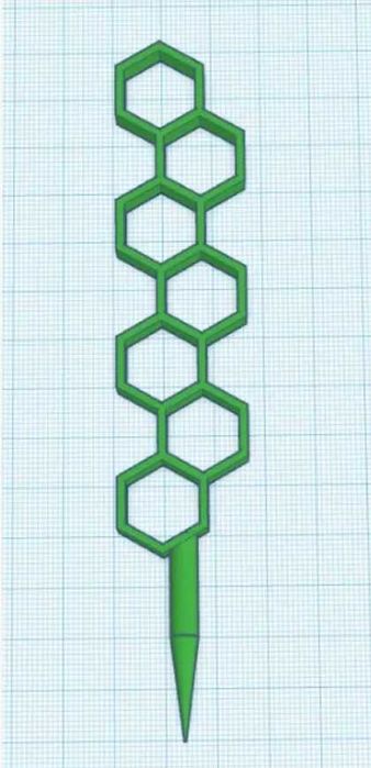 Uchwyt na rośliny w kształcie plastrów miodu