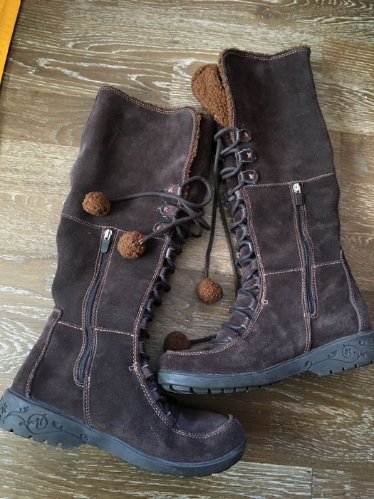 Timberland, 36, 23 cm, kozaki zamszowe, skóra naturalna, ocieplone