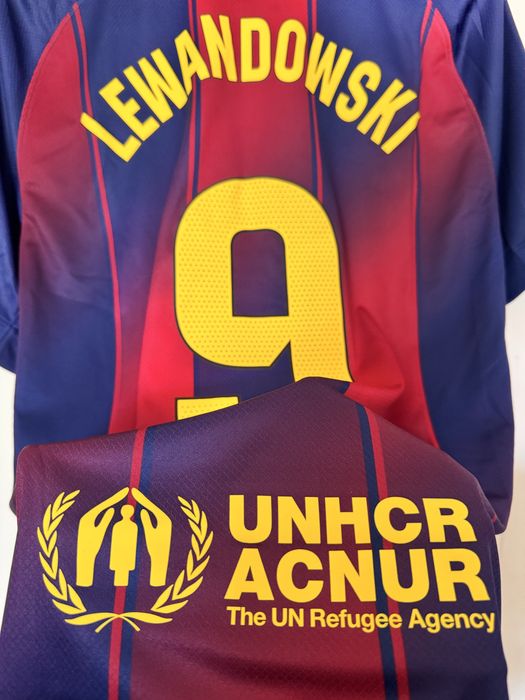 FC Barcelona, Robert Lewandowski, nowa z metkami, rozmiar XL, full patch LM