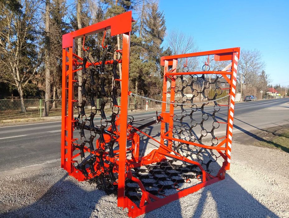 Włóka łąkowo-polowa hydrauliczna-2 siłowniki, ślizgi 5/6 METAL-TECHNIK