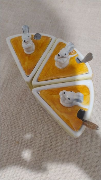 Банка для сиру пармезан BASSANO з мишею, вишукана італійська кераміка