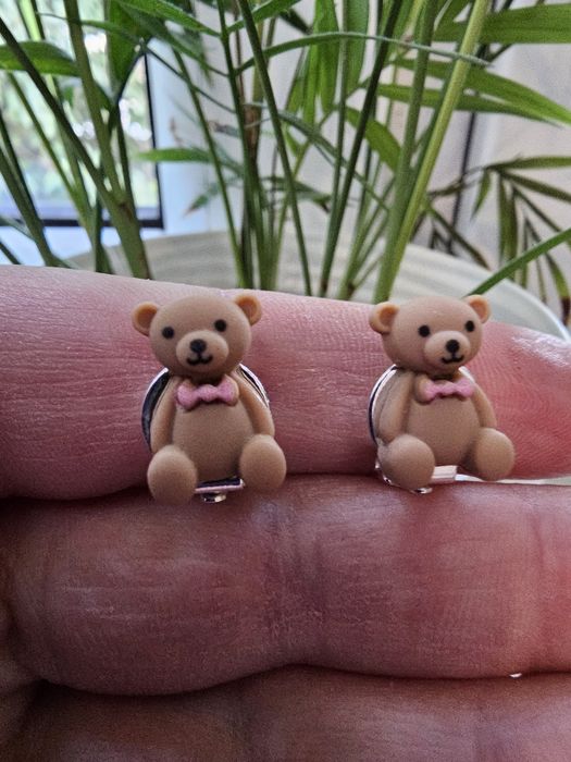 Klipsy dla dziewczynki misie handmade