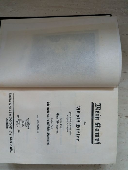 Mein Kampf – Adolf Hitler – oryginalne wydanie 1939 – 449.–453. Auflage