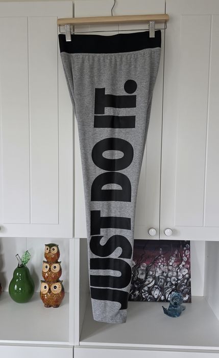 Nike szare legginsy getry treningowe L Just do it