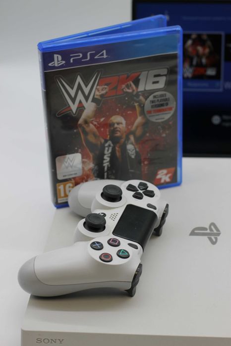 PS4 Pro Biała | Rewizja CUH-7200B | Pad Bez Driftu | Gra WWE