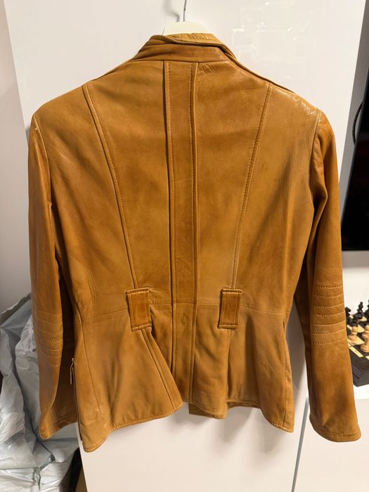 Zara Basic - Kurtka skórzana damska S camel