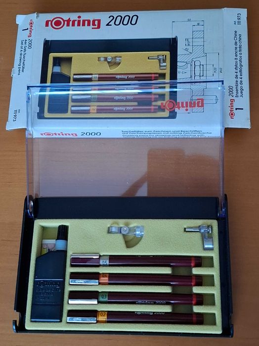 rapitografy firmy ROTRING, zestaw