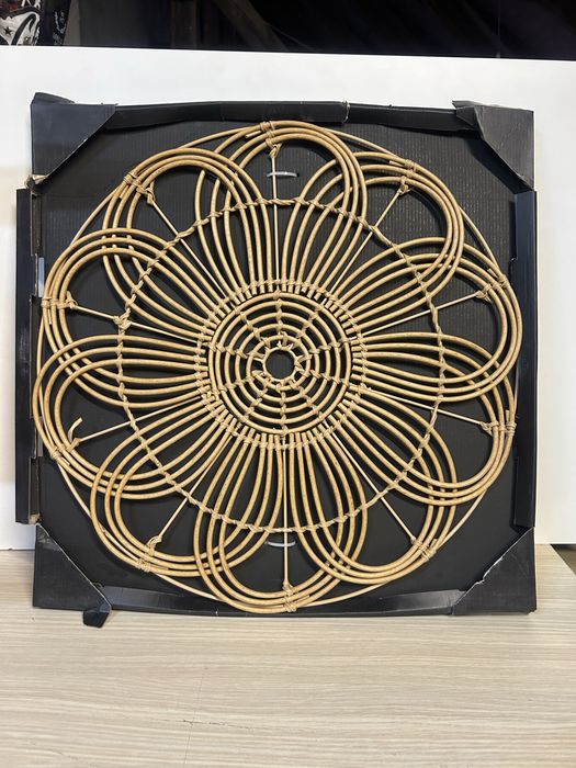 Dekoracja ścienna w stylu naturalnego rattanu – Home Accents | 48 cm nr.9617