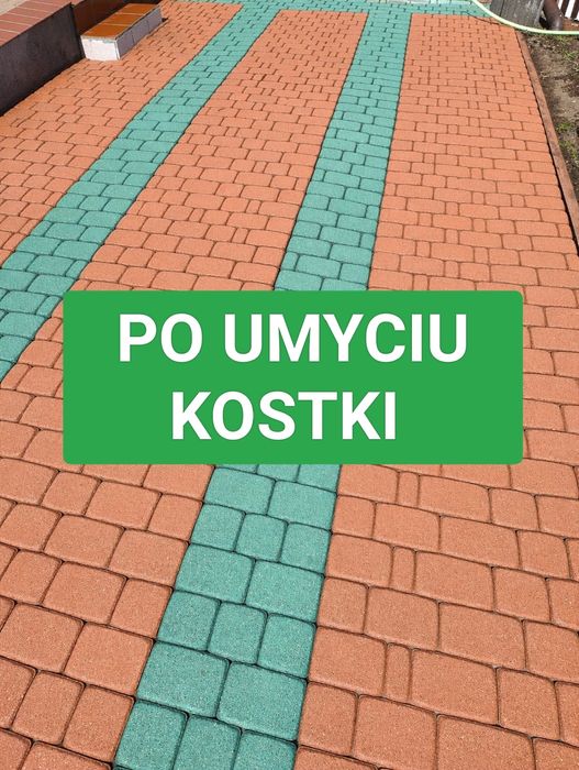 Mycie kostki brukowej, elewacji.