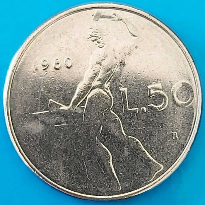 50 Liras de 1980, República Italiana
