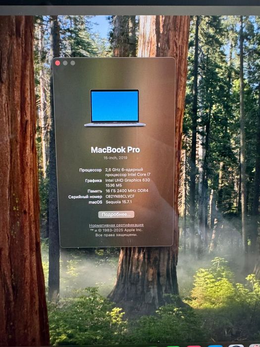 MacBook Pro 15, 2019