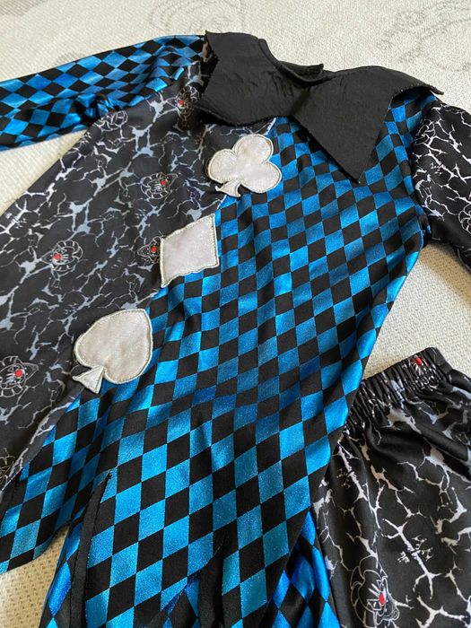 Костюм блазня, клоуна, джокера, арлекін 3-4 роки, 98-104 см