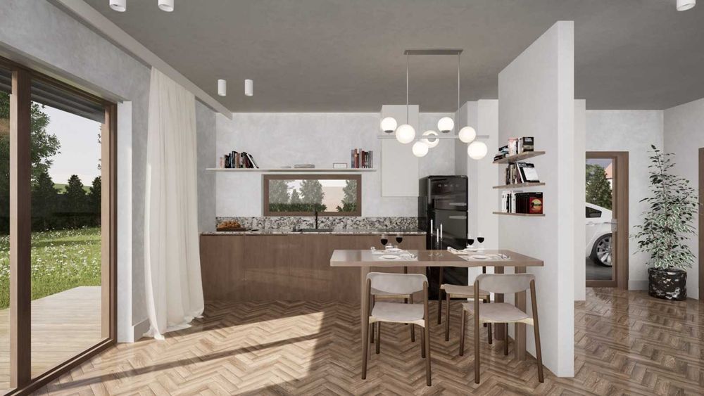 Dom całoroczny 106,38m2 na STALOWEJ konstrukcji szkieletowej LGS