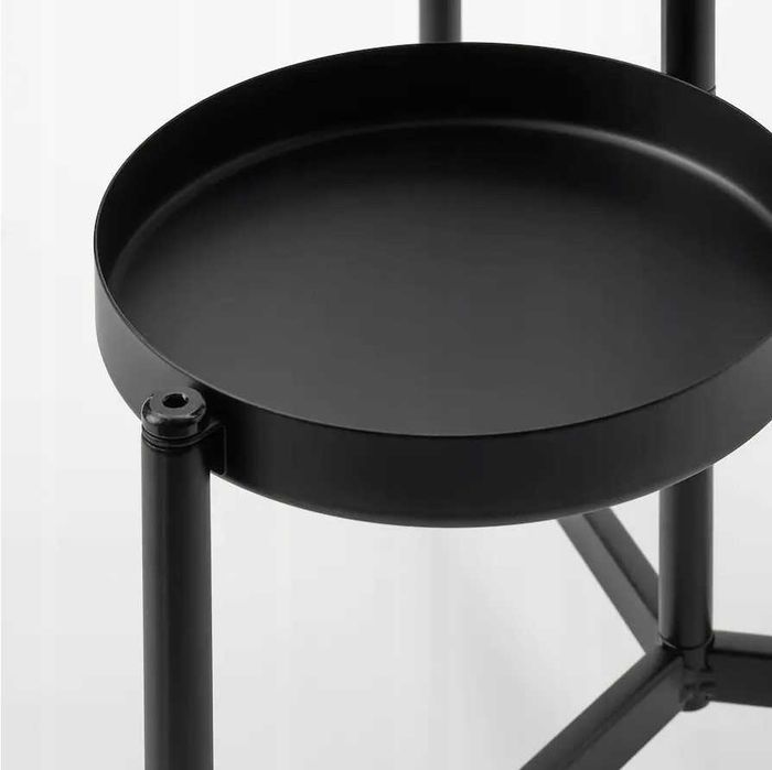 IKEA OLIVBLAD czarny kwietnik na 3 doniczki 58 cm