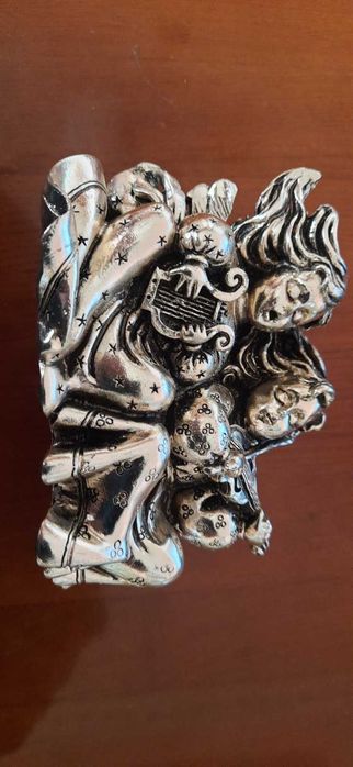 ангелы музыканты серебро 925 пр. клеймо silver plated отличный подарок