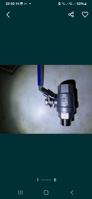 Кран Ball Valve 1/2 (нерж сталь