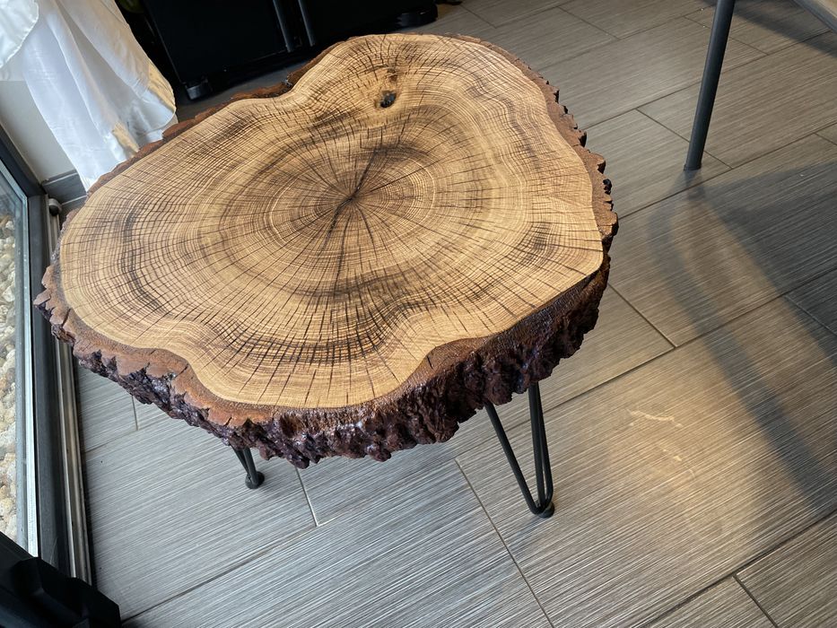 Stół loft dębowy bukowy loft surowy stolik