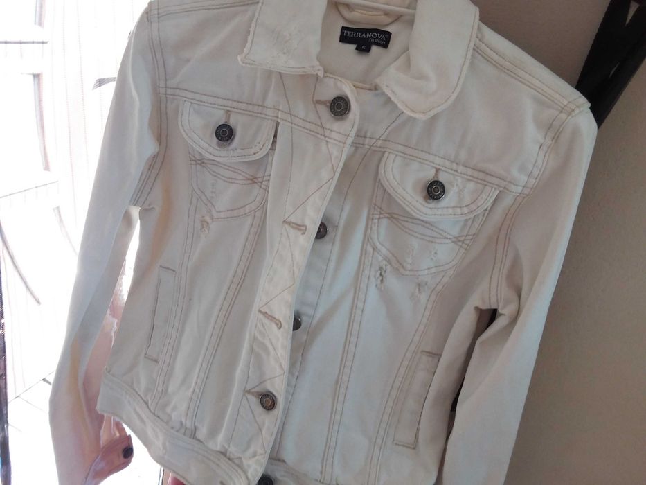 Biała kurtka dżinsowa Terranova xs/s