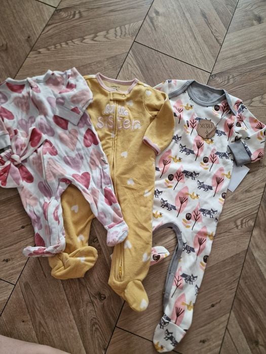 3 sztuki pajacy rozm 68 nowe + używane