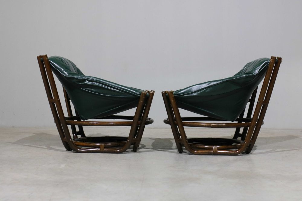 Par de poltronas nórdicas em bambu | Design nórdico