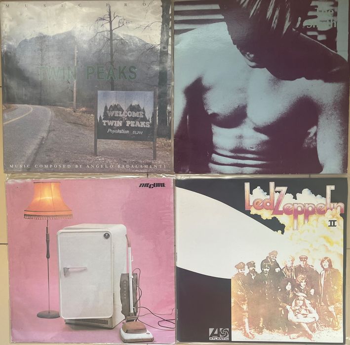 Discos de vinil Cure,Led Zeppelin,Twin Peaks,The Smiths