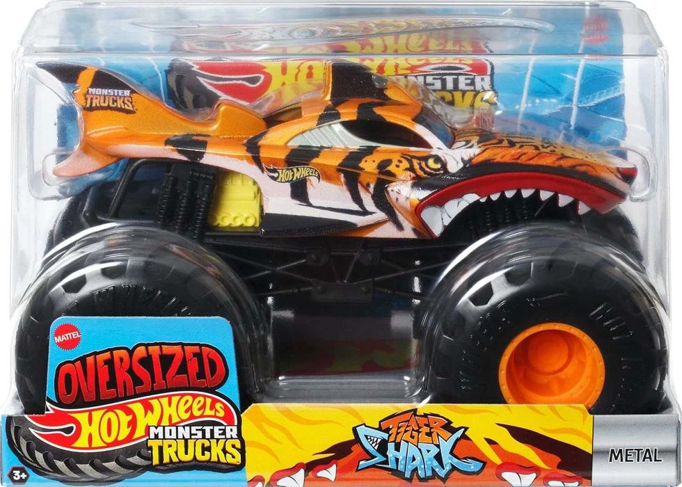 Великий Hot Wheels Monster Trucks Tiger Shark, 124 Монстер Трак Тигр Акула